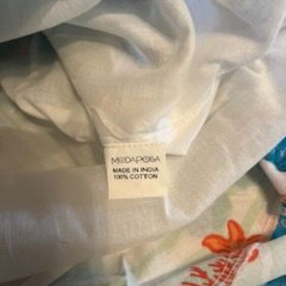 moda posa Sleeveless Dress  Front buttons Blue & Coral Sea life inspired - Picture 6 of 7